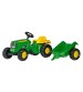 Bērnu traktors ar pedāļiem ar piekabi rollyKid John Deere  (2,5-5 gadiem) 012190 Vācija